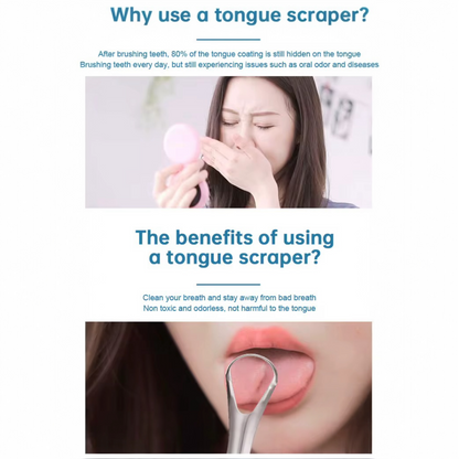3-Piece Tongue Cleaner Set – Stainless Steel Tongue Scrapers for Fresh Breath & Oral Hygiene