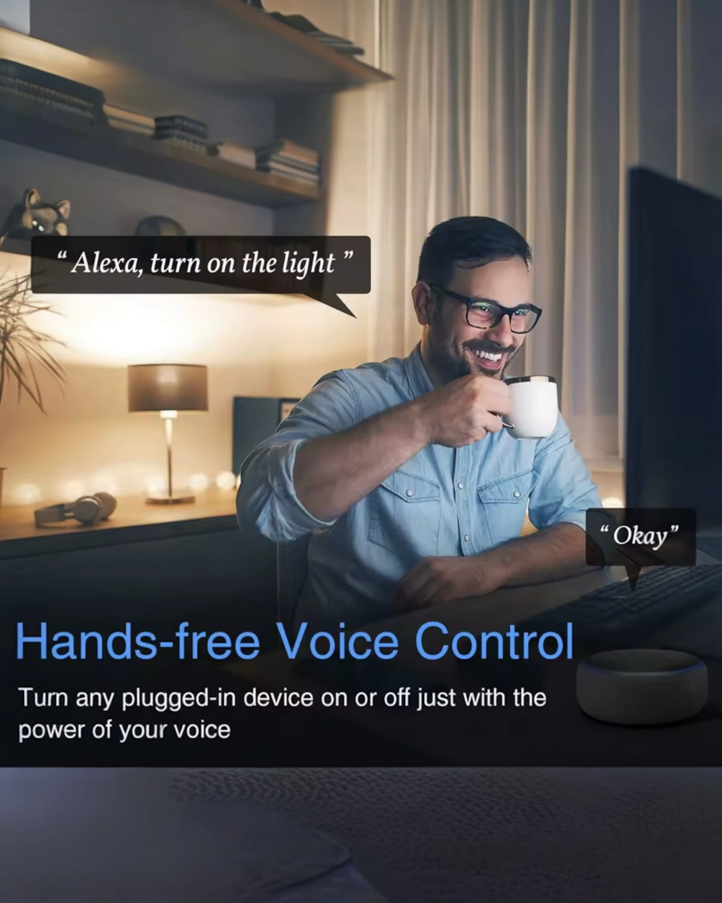 WiFi Smart Socket Plug – Alexa & Google Compatible, Voice Control, Timer, Family Sharing, App Control