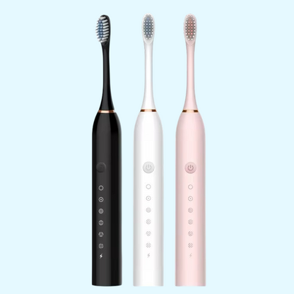 Rechargeable IPX7 Waterproof Sonic Couple Electric Toothbrush (USB-C Charging) – 4 Soft Bristles, 2-Min Timer & 30 s Reminder – Includes 1 Year Warranty