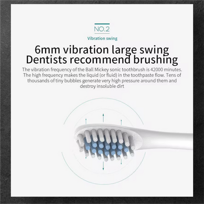 Rechargeable IPX7 Waterproof Sonic Couple Electric Toothbrush (USB-C Charging) – 4 Soft Bristles, 2-Min Timer & 30 s Reminder – Includes 1 Year Warranty