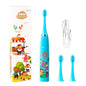 Rechargeable Sonic Kids Electric Toothbrush with 3 Dupont Heads, 5 Modes, USB Charging, IPX7 Waterproof