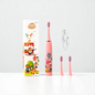 Rechargeable Sonic Kids Electric Toothbrush with 3 Dupont Heads, 5 Modes, USB Charging, IPX7 Waterproof